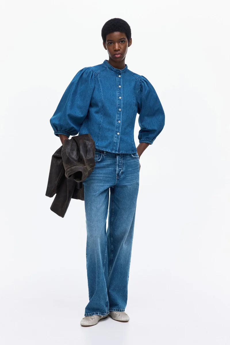 اتش اند ام بلوزة دنيم